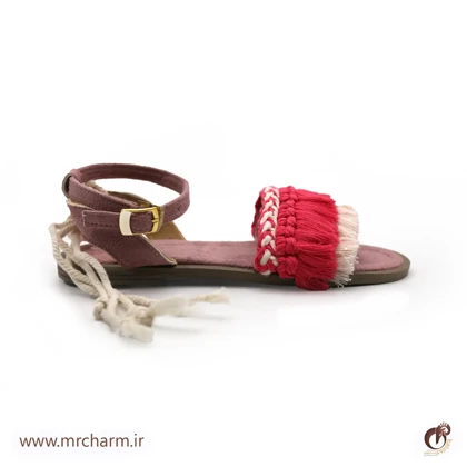 ست صندل و کیف تابستانه بافت زنانه mrc2416-05