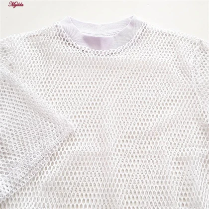 کراپ تاپ زنانه توری سفید کد 4653-5279