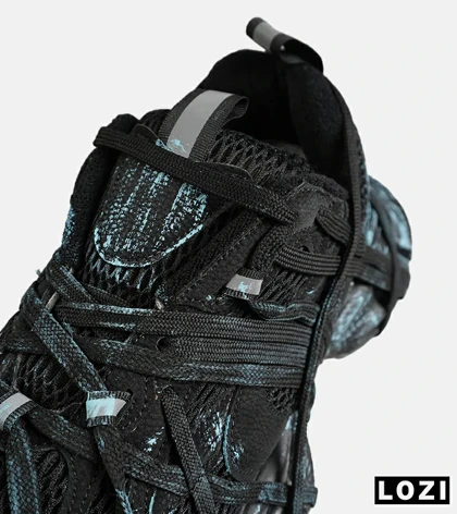 کفش کتانی مردانه مشکی آبی BALENCIAGA 3Xl Exteme Laces مدل 7754