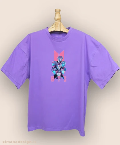 تیشرت لش مردانه و زنانه طرح بی تی اس کد 935