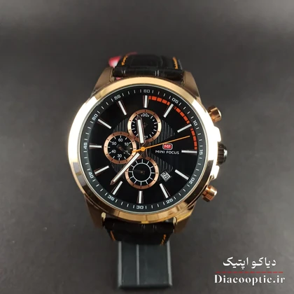 ساعت مچی مردانه اورجینال موتور ژاپنی برند مینی فوکوس سه موتور مدل Mf0129G.02 بند چرم