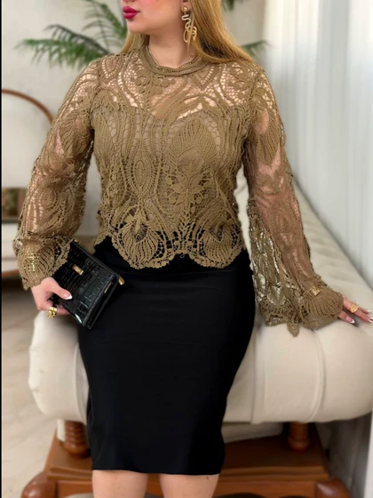 شومیز دانتل وارداتی مروارید 3933