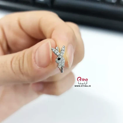 پیرسینگ بینی و گوش فانتزی طرح رابیت (بدون سوراخ)