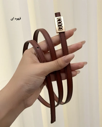 کمربند چرم یک سانت گوچی
