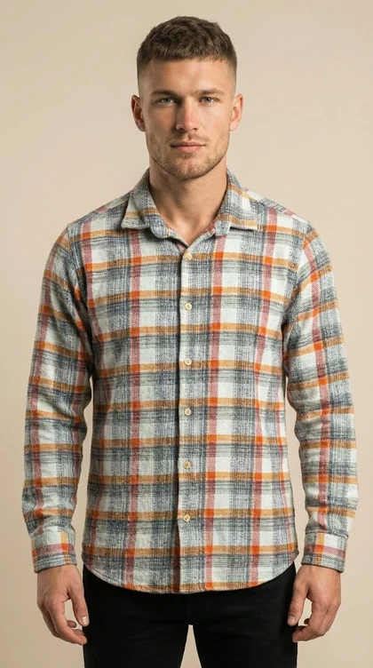 پیراهن پشمی مردانه چارخونه