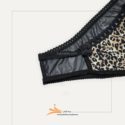 ست پلنگی لاکرا فنردار برند بارون لاوندر کد 3035 Leopard