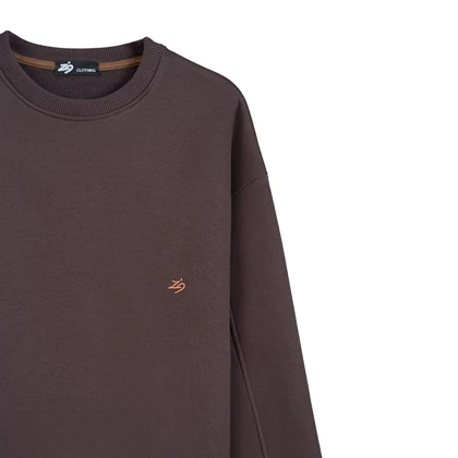 سویشرت قهوه ای زیگ zig مدل Plain کد 458