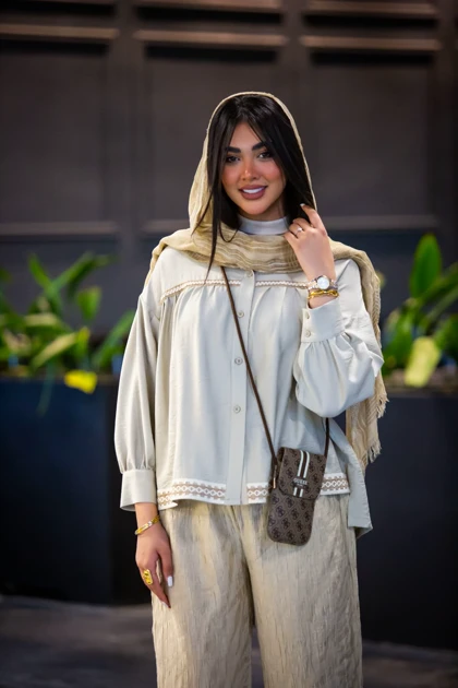 مانتو کرسپو سینه چین خرجکار کنفی