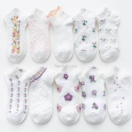 جوراب مچی طرح Flower2