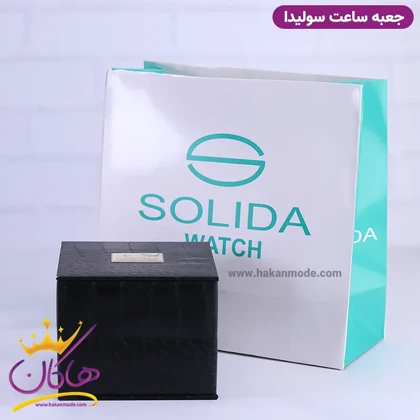 ساعت مچی سولیدا مردانه فلزی نقره ای طلایی G2135/7
