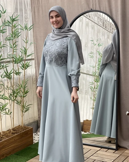 پیراهن آیدا نقرآبی