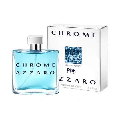 ادوپرفیوم مردانه پینک ویژوآل Pink مدل آزارو کروم Azzaro Chrome حجم 100 میلی لیتر طرح مارک