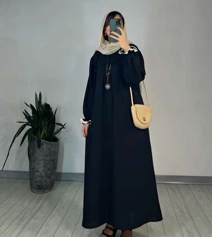 مانتو عبایی بلند رایلی کد 2475
