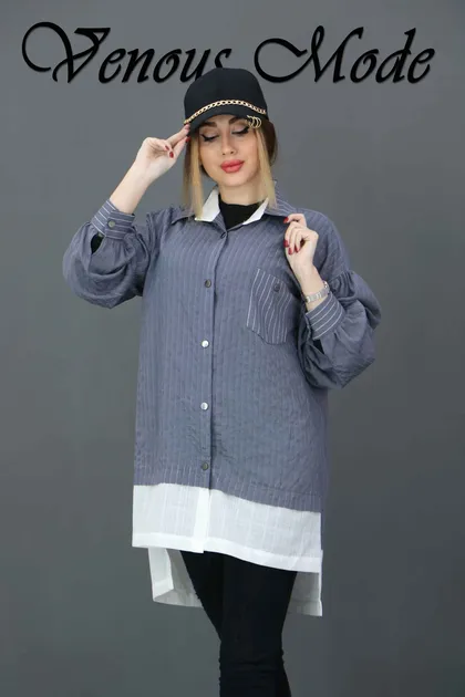 مانتو دو تیکه راه راه