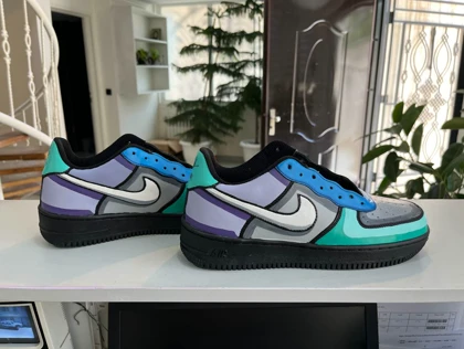 کفش اسپرت کاستوم کتانی ایرفورس air force طرح Cartoon Freestyle نایک nike