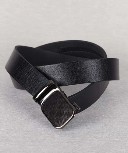 کمربند ریلی مردانه مشکی مستطیلی 4039