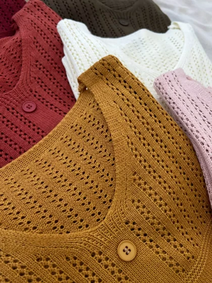 پلیور بافت قلاب بافی کد 5302