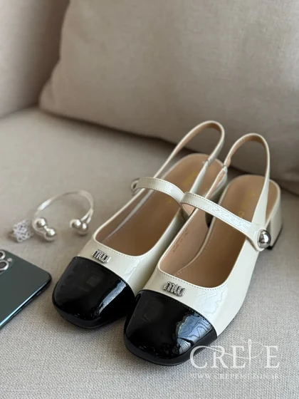 کفش میو میو یراق گرد پاشنه 5 سانت