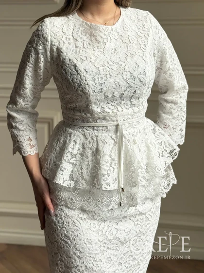 بلوز دامن مخمل گیپور