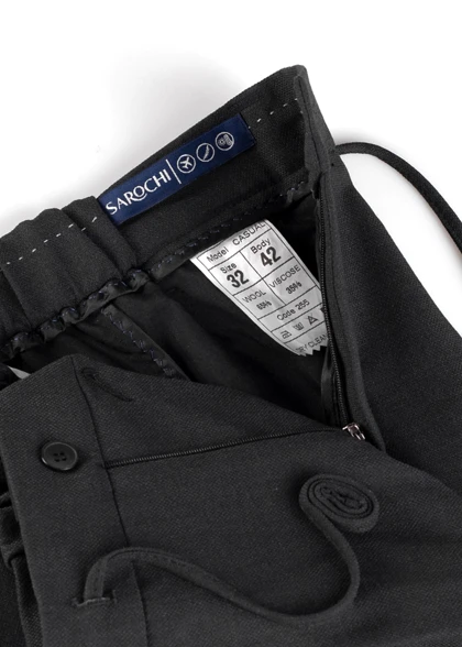 شلوار پارچه ای جاگر کمر کش مشکی