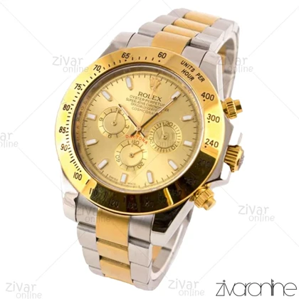 ساعت رولکس دیتونا مردانه سه موتوره صفحه طلایی 102609