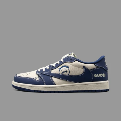 نایکی جردن 1 ترویس اسکات گوچی آبی ساق کوتاه Nike Air Jordan 1 Low OG Travis Scott Gucci Blue