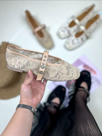 کالج عروسکی زنانه زارا تور دانتل بند کمربندی ZARA کد: 1485 کد 381