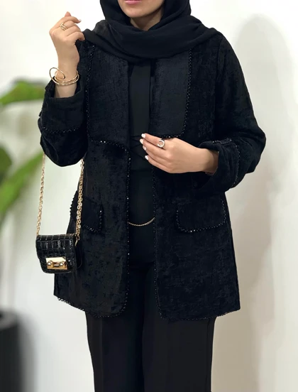 مانتو مجلسی سنگدوزی چکاوک