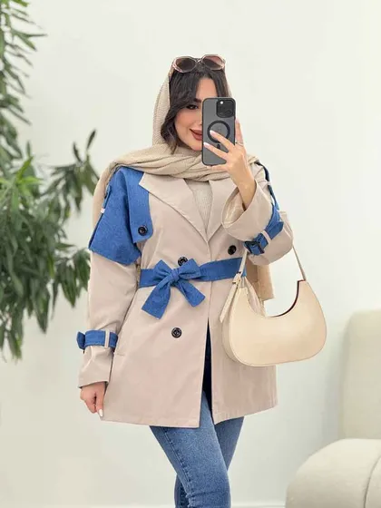 بارانی ژیله ترکیبی سرشانه پاگن