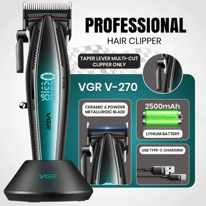 ماشین اصلاح سر و صورت وی جی آر VGR مدل V-270 شارژی