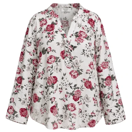 شومیز وارداتی جلو بسته گل‌دار برند Ardene طوسی روشن سایز 40 تا 44 کد 3400