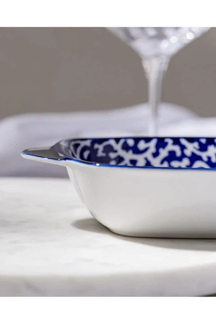 بشقاب سرو Madame Coco مدل Reve Bleu Reneta Bone China - آبی