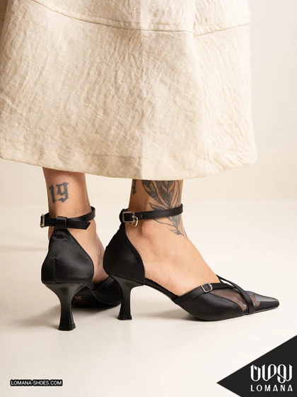 پاشنه توری ضربدری لومانا - کد 2740