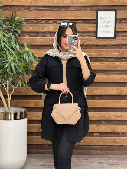 مانتو لینن کمرگت بغل سه دکمه