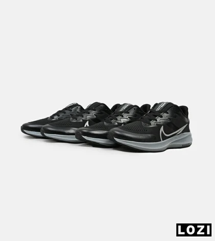 کفش کتانی مردانه مشکی طوسی NIKE AIR zoomx