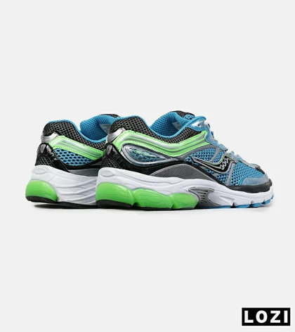 کفش کتانی مردانه و زنانه آبی سبز Saucony pro grid omni 8 مدل 8890