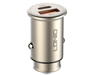 شارژر فندکی فست شارژ ماشین تایپ سی 30 وات الدنیو C506Q