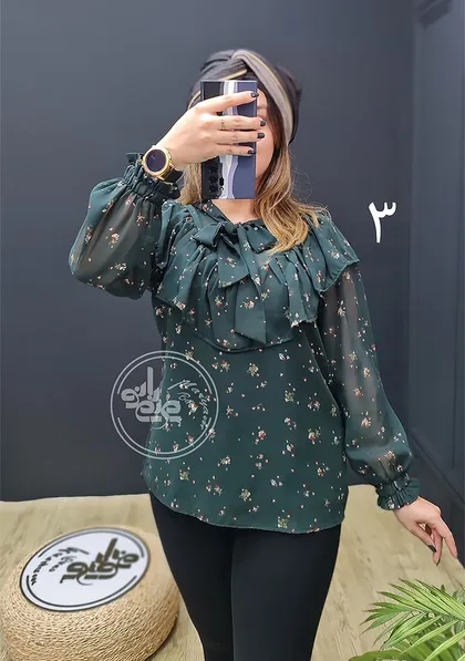 شومیز یقه چین