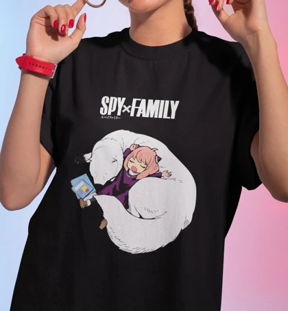 تیشرت جاسوس و خانواده | تیشرت Spy x Family طرح bond anya cute کد 125899