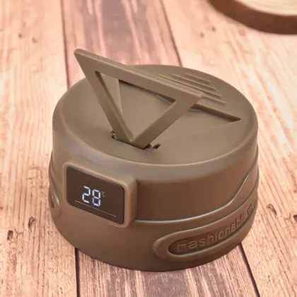 تراول ماگ دما سنج دار دور سیلیکونی