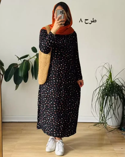 پیراهن ساحلی نخی مینا