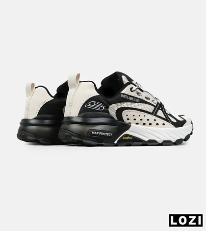 کفش کتانی طبی ورزشی کرم مشکی SKECHERS max protect v.2 مدل 8083