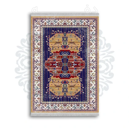 *جدید* فرشینه از جنس پارچه شانل مخمل ترک طرح فانتزی برند دفه کد 1255