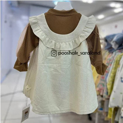 ست بلوز و پیراهن دخترانه 2 تا 6 سال وارداتی مدل گل