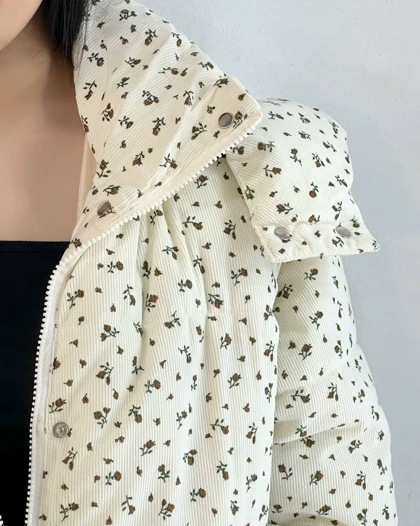 کاپشن پافری گل ریز کد 5246