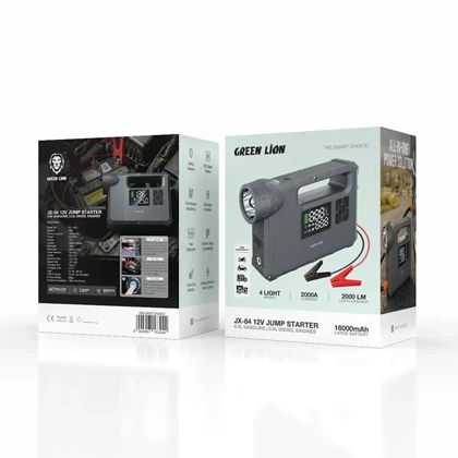 جامپ استارتر گرین لاین مدل GREEN LION JX-84 JUMP STARTER GNJUMSTJX84GY