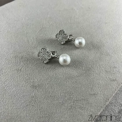 گوشواره زنانه YSX ونکیف نگین‌دار مرواریدی 20378