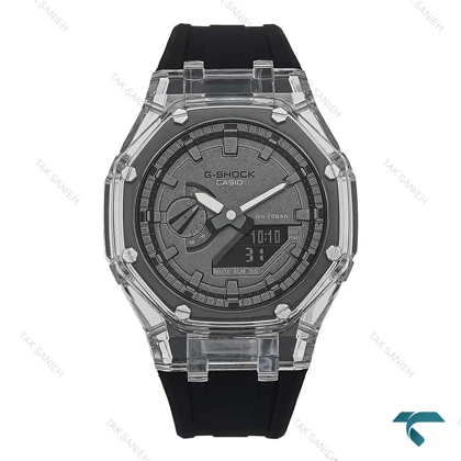 ساعت مردانه GA2100-AP جیشاک شیشه ای صفحه دودی Casio-7318-G