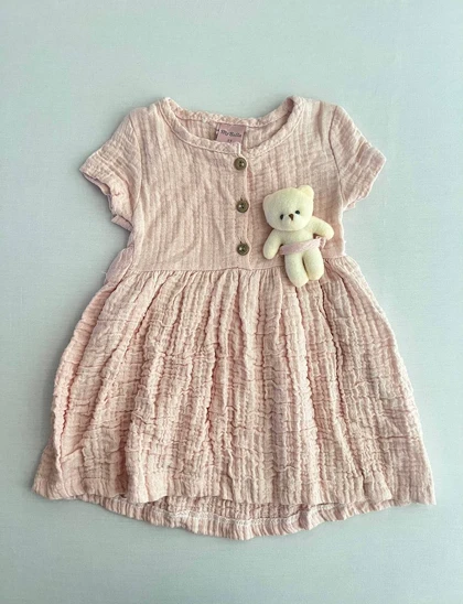 سارافون بچگانه پفکی عروسک دار ترک 7090