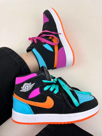 کتانی ونس ساق‌دار زنانه نایک جردن وان هالویین NIKE JORDAN 1 Halloween کد 912 دختر طهرونی